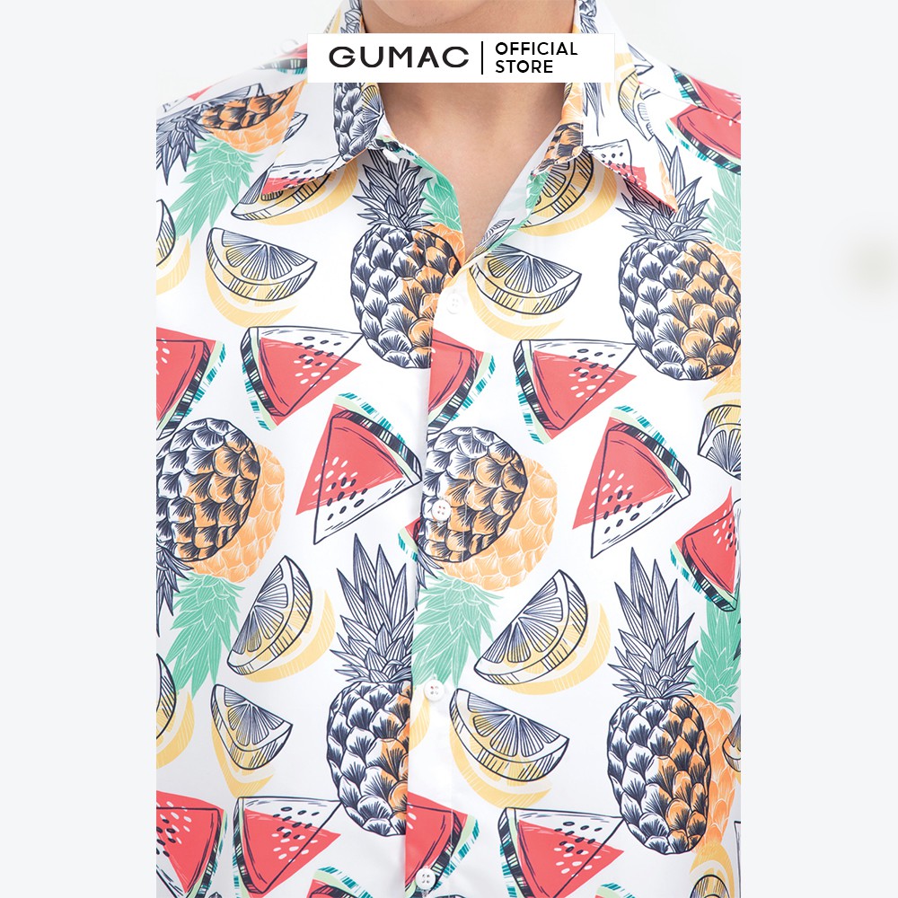 [Mã WABRGD12 giảm 10% đơn 250K] Áo sơ mi nam tay ngắn in dứa GUMAC ANB6108 | BigBuy360 - bigbuy360.vn
