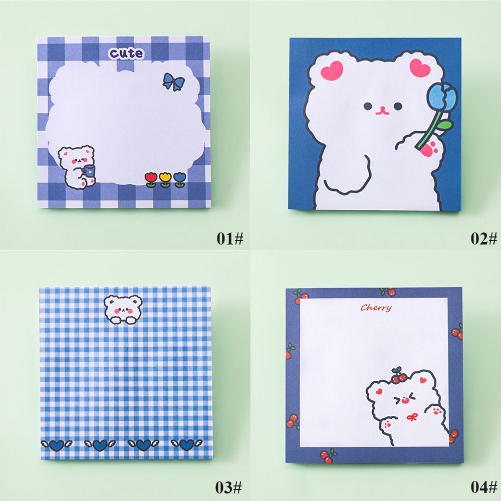 Set 80 tờ giấy ghi chú hình chú gấu hoạt hình đáng yêu