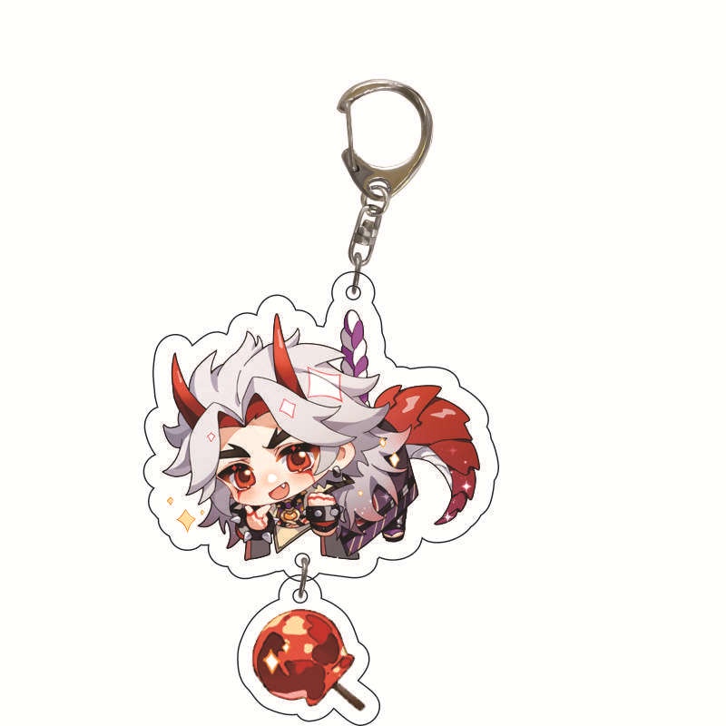 Móc Khóa GENSHIN IMPACT TREO THẢ mẫu mới Miko Gorou Itto Guoba Thoma Artsaki Mica acrylic anime chibi game