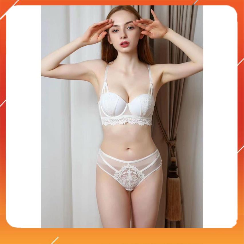 Set bộ đồ lót ren cao cấp áo có gọng cup ngang đệm mút vừa cực sang chảnh B14920