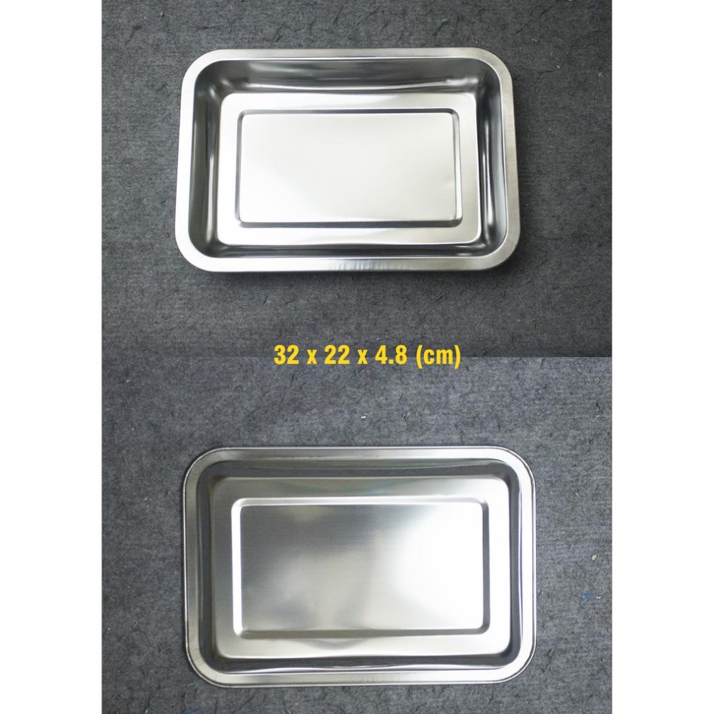 (HÀNG ĐẸP) Khay inox cao cấp nhiều kích thước