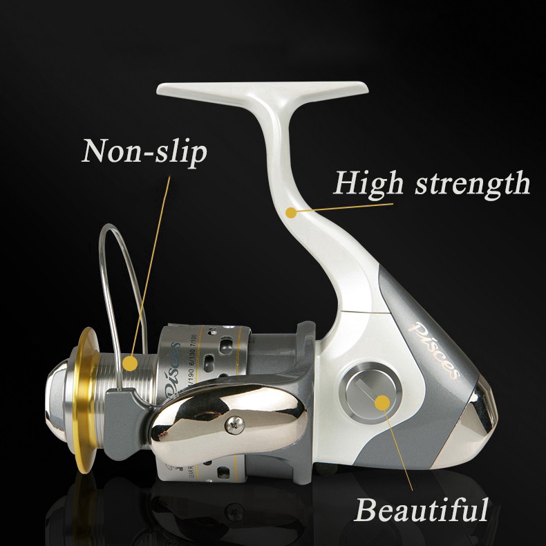 OKUMA PISCES Bánh xe quay reel Câu cá biển Chống cháy nổ Kim loại không có khoảng cách Tỷ lệ chính hãng 5.0: 1 / 4.5: 1 8HPB+1RB