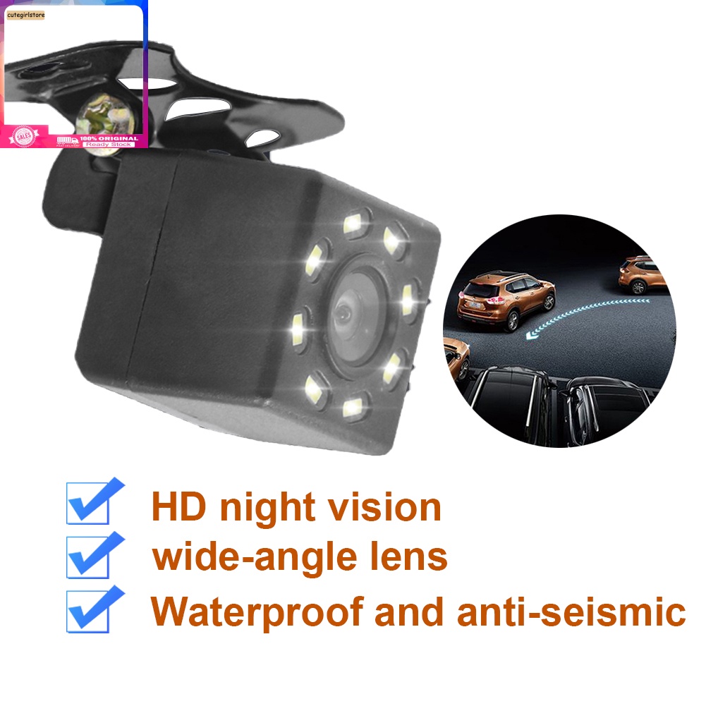 Camera chiếu hậu 8 bóng LED hỗ trợ tầm nhìn ban đêm dễ thương cho xe hơi | BigBuy360 - bigbuy360.vn