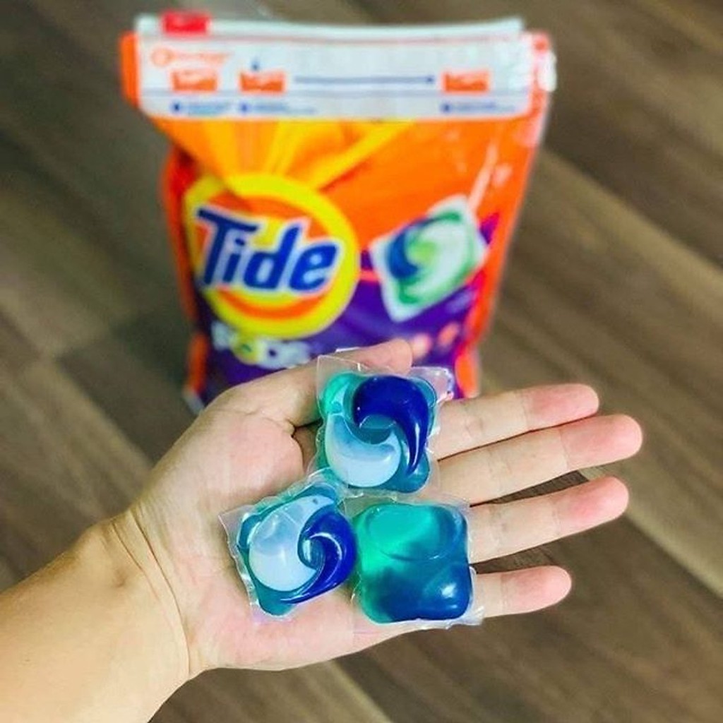 Viên giặt quần áo Tide Mỹ Pods 3 in 1 loại 42 viên bỏ thẳng vào máy giặt tự tan trong nước tiết kiệm tiện lợi