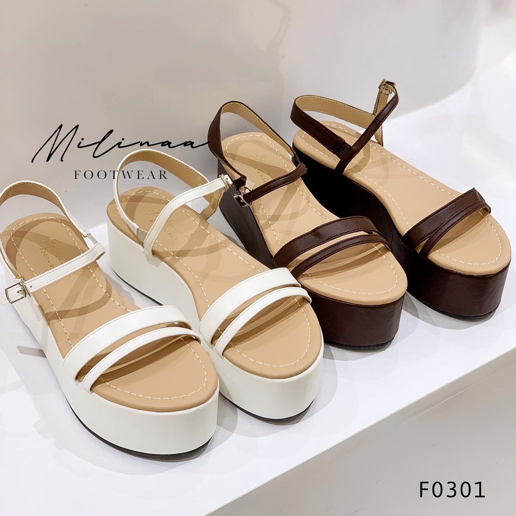 GIÀY SANDAL NỮ ĐẾ XUỒNG VIỀN CÓI 5P HAI QUAI NGANG NHỎ HẬU GÀI F0301