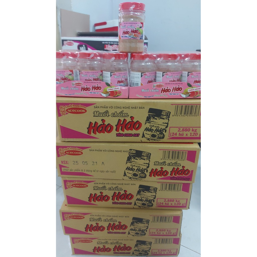 Hũ 120Gr Muối Chấm Hảo Hảo Tôm Chua Cay Sử Dụng Công Nghệ Nhật Bản Sản Xuất Bởi ACECOOK