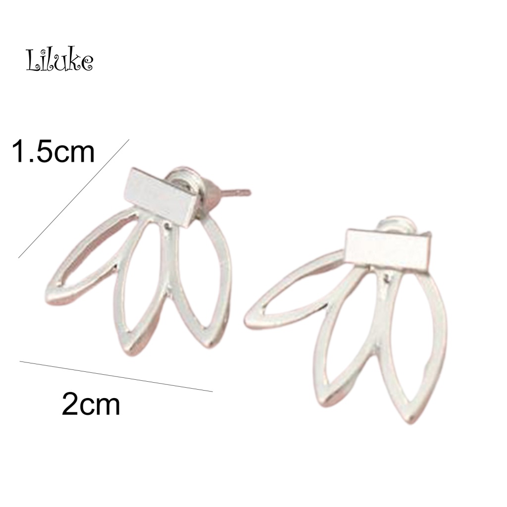 Đôi Khuyên Tai HìNh Hoa Sen ĐíNh Kim Cương Giả ThờI Trang Cho Nữ