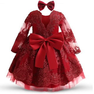 Đầm Công Chúa Kèm Băng Đô Đính Hoa Xinh Xắn Cho Bé Gái 1 Tuổi