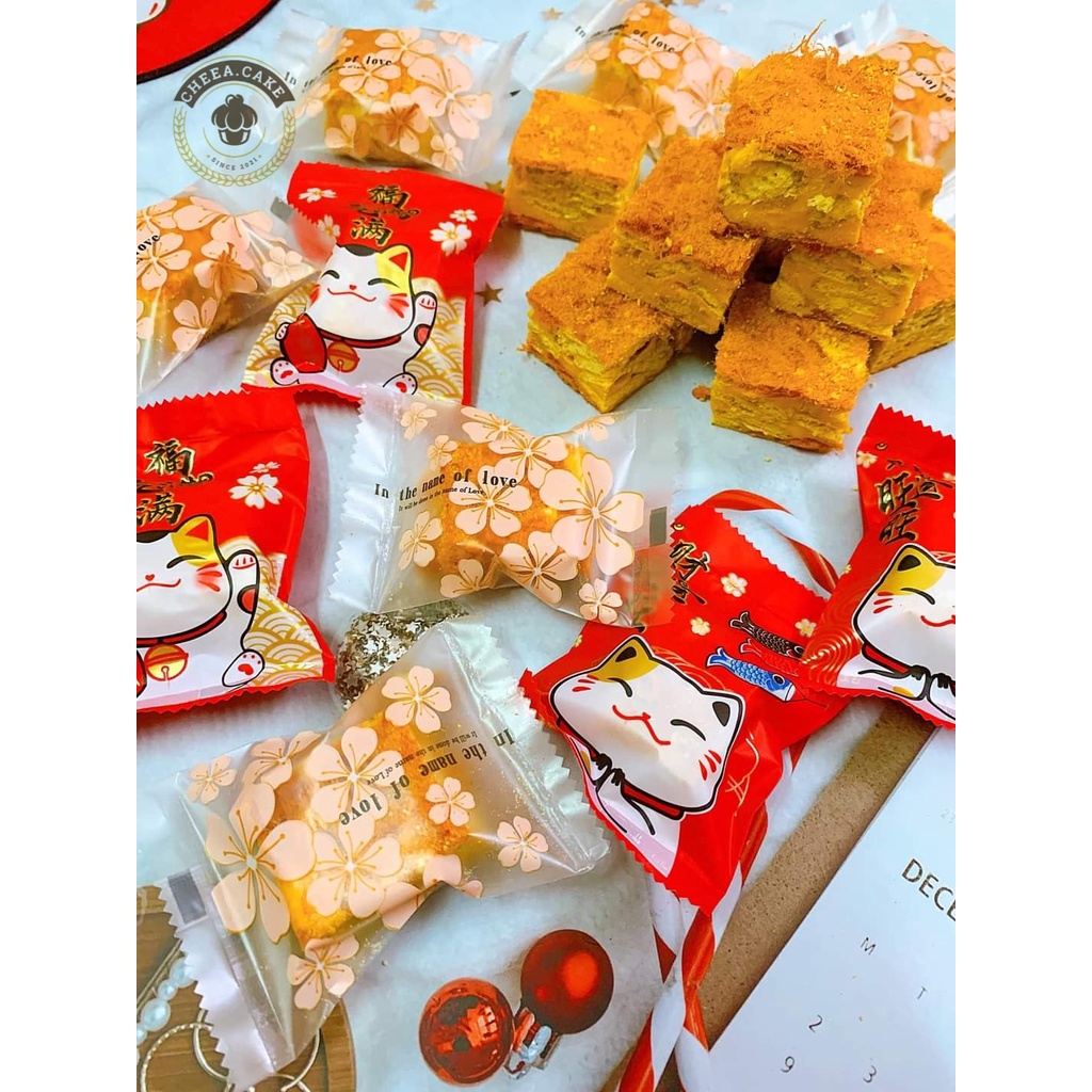 Ăn Vặt Bánh Kẹo, Bánh Bông Tuyết, Bánh Nougat Bông Tuyết Trứng Muối Gà Cay Thơm Ngon Lạ Miệng - Cheea.Cake(Giá Ưu Đãi)