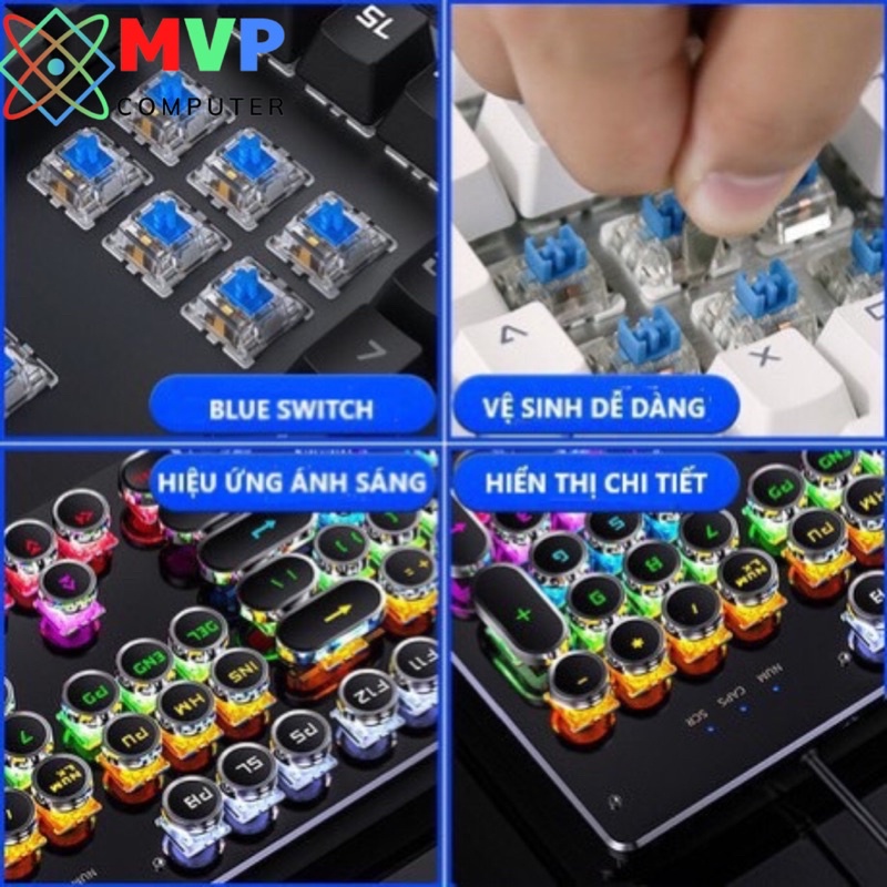 COMBO Bàn Phím Cơ Chuột Tai Nghe Gaming Có Dây YINDIAO ZK4-G15-Q7 LED RGB Điều Chỉnh Nhiều Chế Độ Màu Cao Cấp