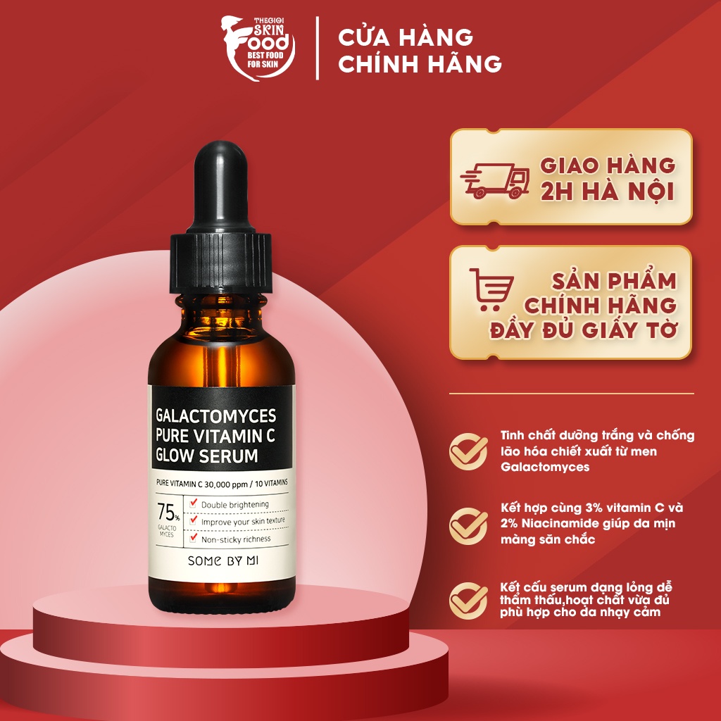 Tinh Chất Dưỡng Trắng, Chống Lão Hóa Nuôi Dưỡng Sáng Mịn Da Some By Mi Galactomyces Vitamin C 30ml