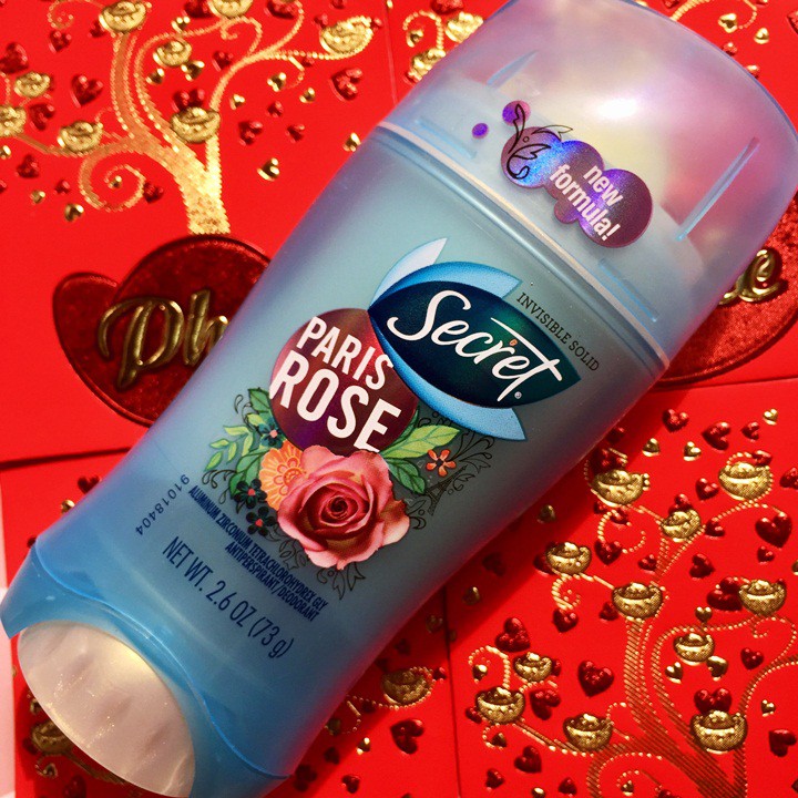 LĂN NÁCH SECRET DẠNG GEL - Paris Rose dạng sáp - Mỹ - 73g