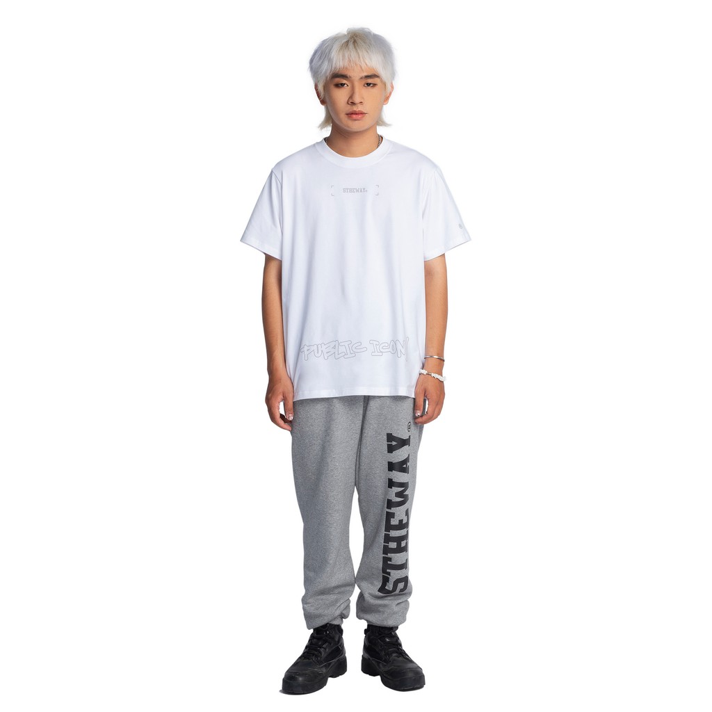 Áo thun tay ngắn 5THEWAY /public icon/ BIG LOGO SQUARE TEE in WHITE
