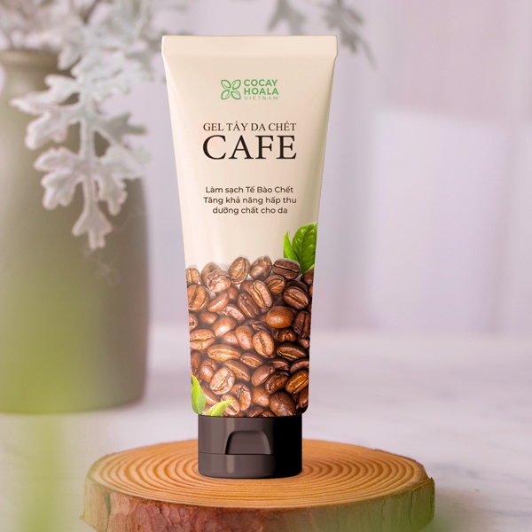 Gel tẩy da chết cà phê Cỏ Cây Hoa Lá Tẩy sạch tế bào chết cafe Cocayhoala sạch sâu sáng da 100g