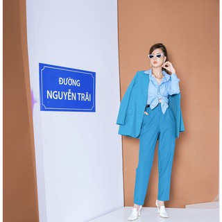 Quần baggy đai liền phối C534 CCHAT