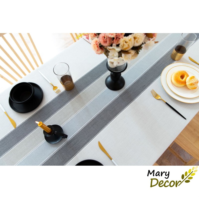 Khăn trải bàn cao cấp Mary Decor chất liệu cotton thêu - KBCC15