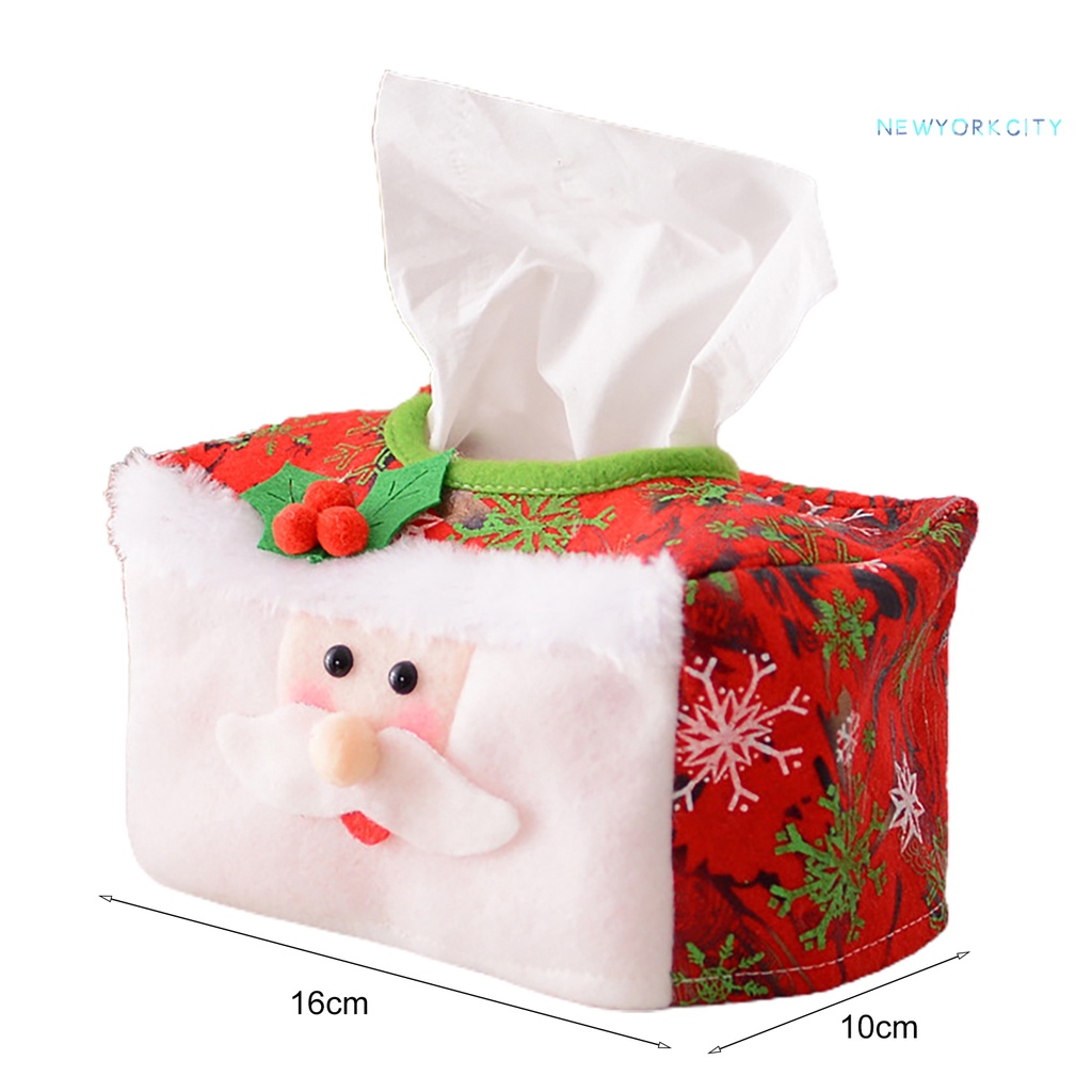 Vỏ Bọc Hộp Đựng Khăn Giấy Chống Mài Mòn In Họa Tiết Ông Già Noel Giáng Sinh Trang Trí Nhà Cửa