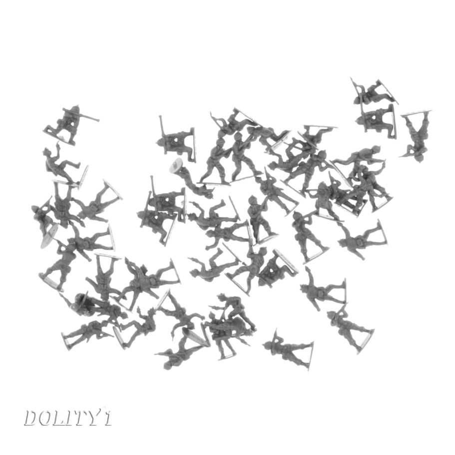 Set 1 / 100 Mô Hình Đồ Chơi Người Lính Bằng Nhựa Màu Đen Kích Thước 2cm