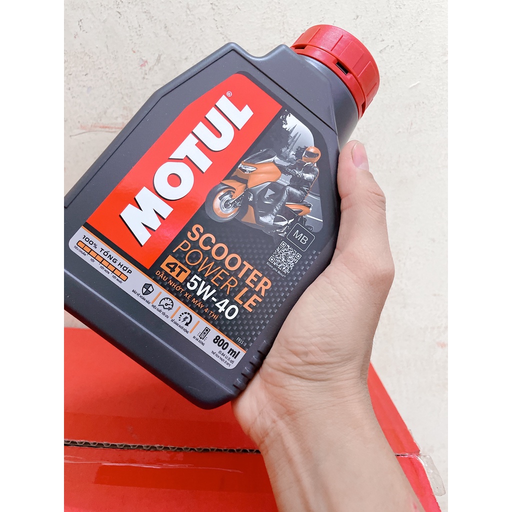 COMBO NHỚT MOTUL SCOOTER POWER LE 5W40 800ML + NHỚT HỘP SỐ (XE TAY GA)