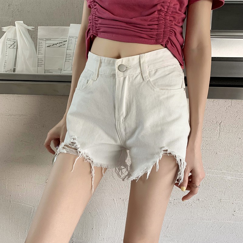 Quần short jean nữ lưng cao rách ống ulzzang Hàn Quốc Q1 - Peyy Clothing | BigBuy360 - bigbuy360.vn