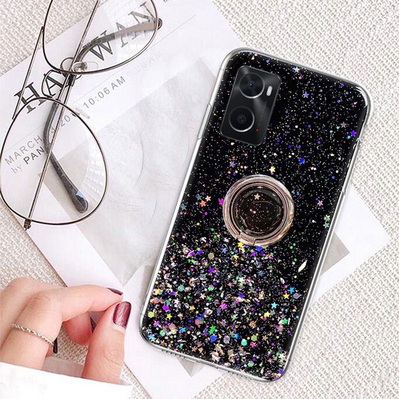 Ốp Điện Thoại Trong Suốt Chống Sốc Đính Kim Tuyến Cho OPPO A57 5G A96 A95 A94 A36 A76 A15 A15S A53 A16 A16S A54 Reno 7