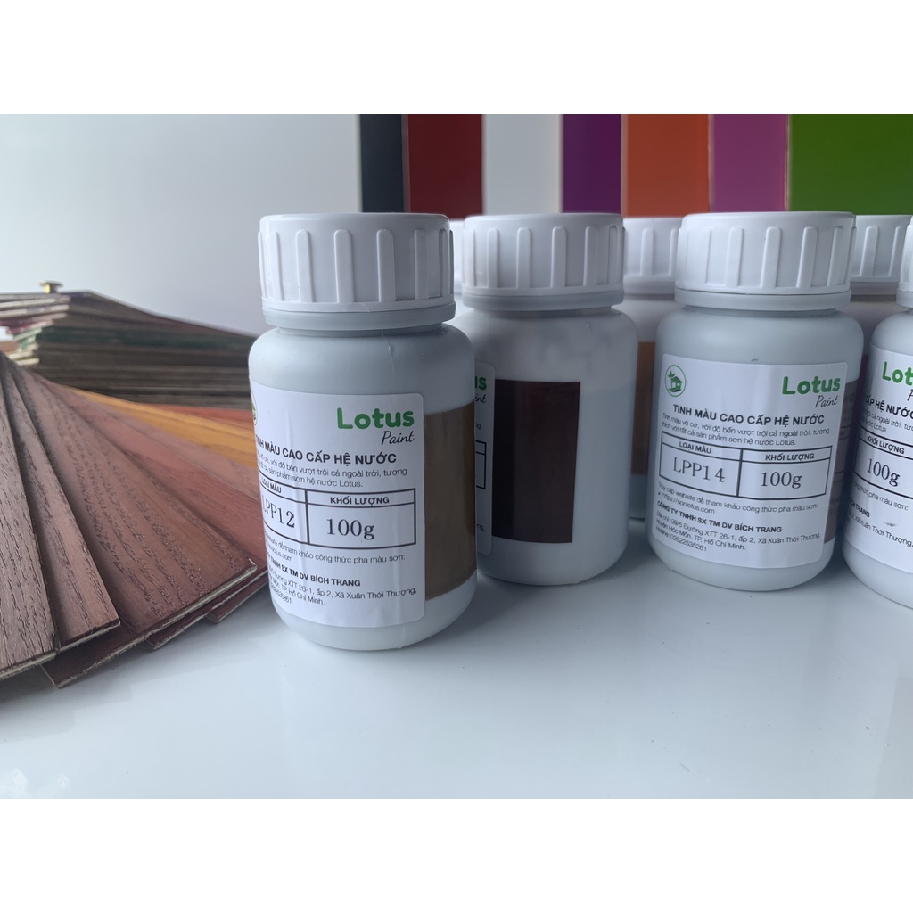 Tinh màu cao cấp hệ nước Lotus Paint, chai 100gr.