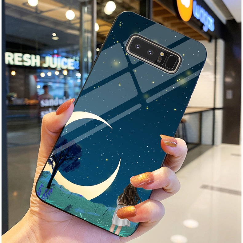 Ốp Lưng SAMSUNG GALAXY NOTE 8 Ốp kính bóng cao cấp Phi Hành Gia