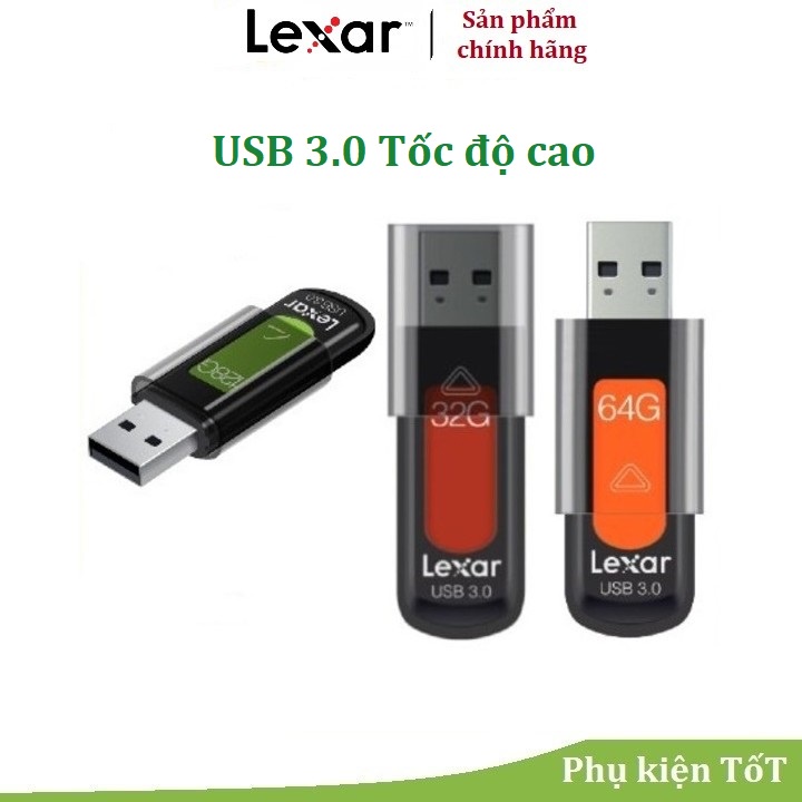 USB Lexar 32GB,64GB,128GB JumpDrive S57 - USB 3.0 - Hàng Chính Hãng