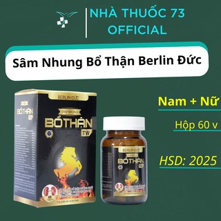 Sâm nhung bổ thận Tw Berlin Đức, Bổ thận tráng dương, Hỗ trợ tăng cường sinh lý nam, hỗ trợ thận yếu, yếu sinh lý