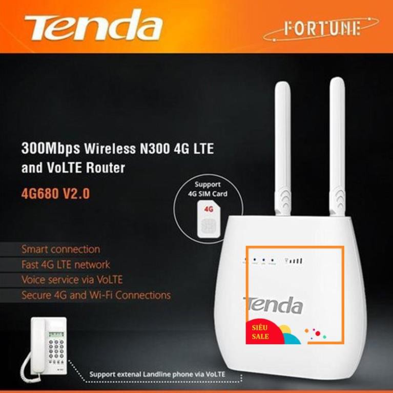 TENDA BỘ PHÁT WIFI 4G / 3G LTE - 4G03 4G680 4G180 - CÓ CỔNG LAN - CHÍNH HÃNG 36 THÁNG Văn Phòng  Xe Khách, Lắp Cam