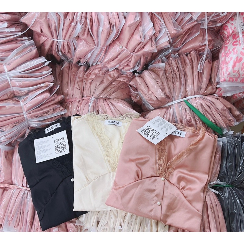 Bộ lụa phối ren 3 màu