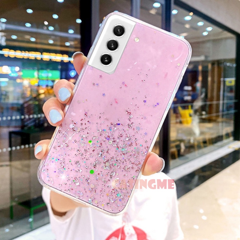 Ốp Điện Thoại Silicone Mềm Trong Suốt Đính Kim Tuyến Cho Samsung Galaxy S21FE 5G S20 S21 S 21 Ultra Plus FE 4G 5G
