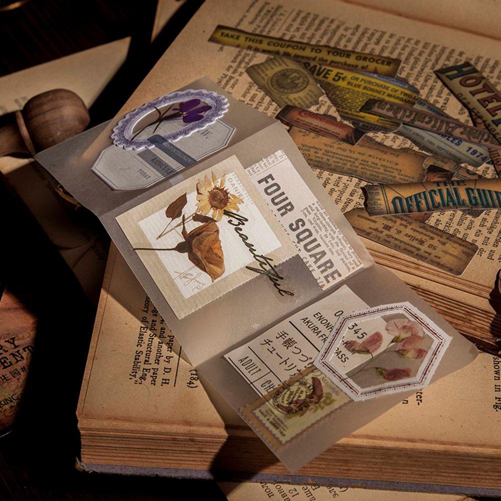 JONYE Sticker Dán Trang Trí Nhật Ký Phong Cách Retro