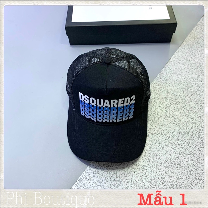 [Rẻ Vô Địch] Mũ Lưỡi Trai DSQ2 Chữ In Màu Gáy Lưới