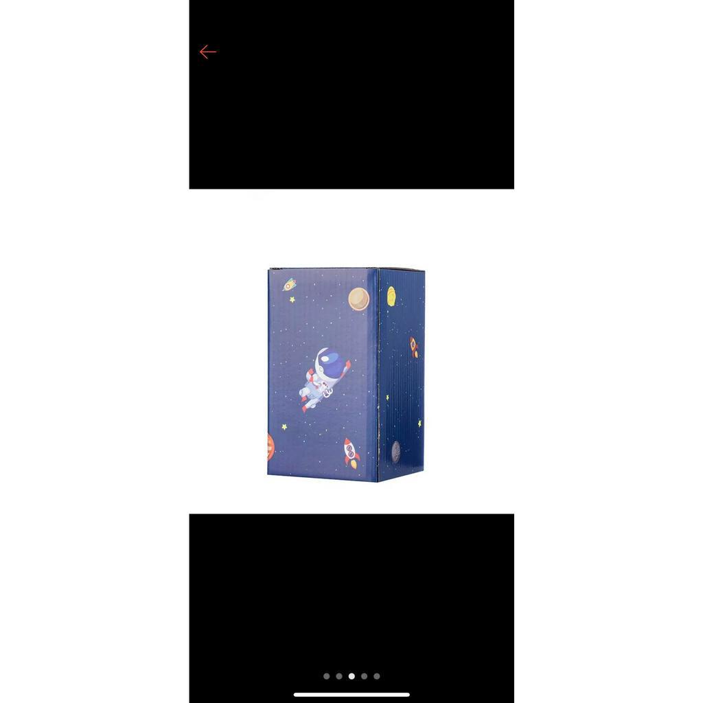 Bình Nước Thủy Tinh Bọc Nhựa Phi Hành Gia Vũ Trụ 370ml