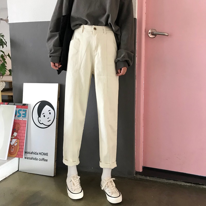 QUẦN ỐNG SUÔNG ULZZANG LƯNG CAO