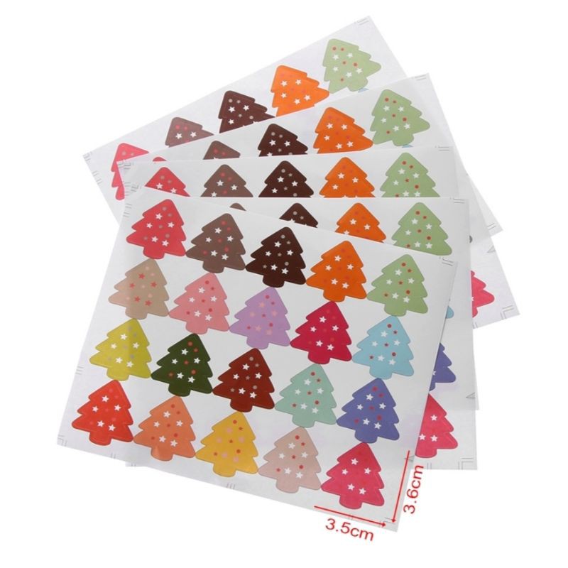 Set 40 sticker cây thông Noel Giáng Sinh