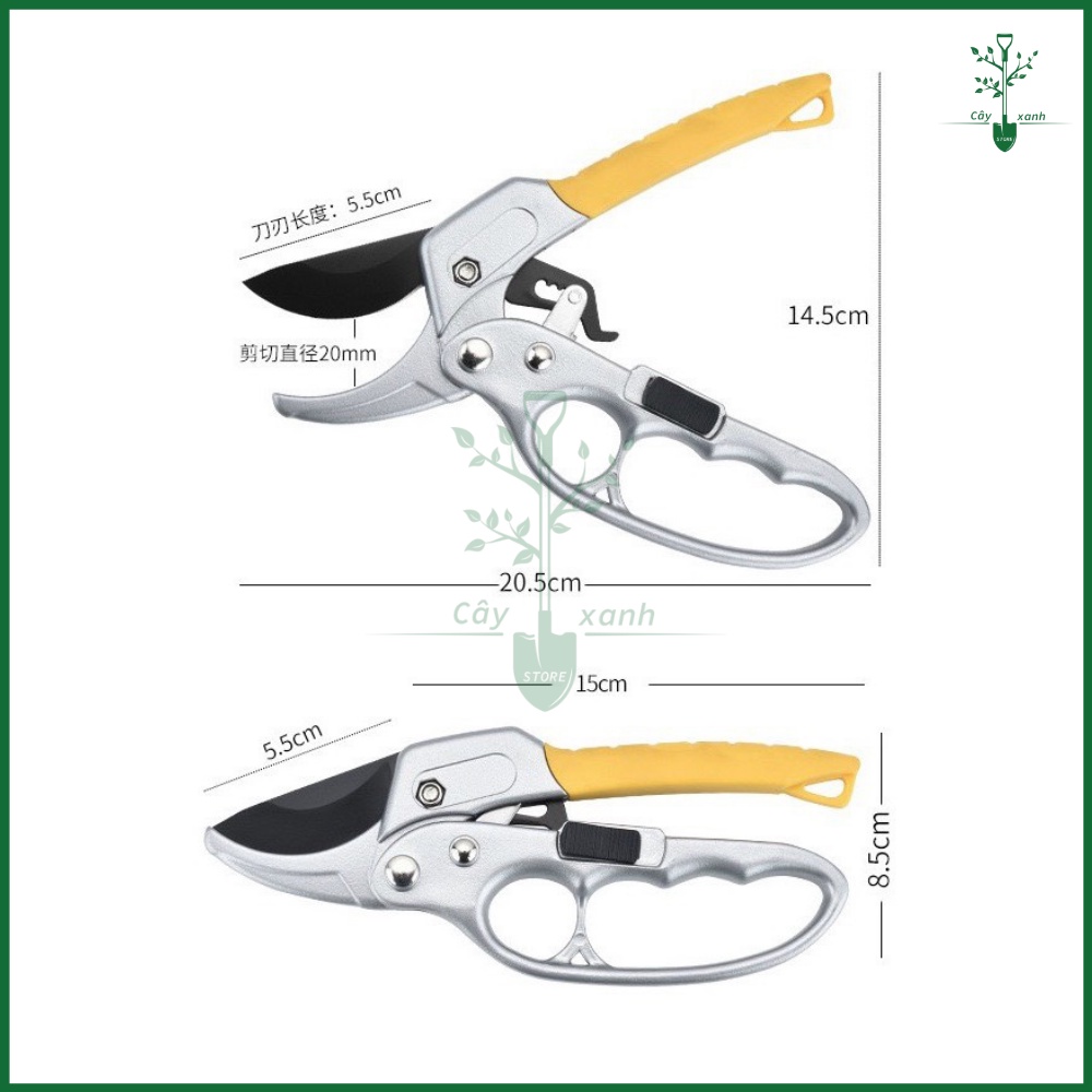 Kéo Cắt Tỉa Cành Cây, Kìm Tỉa Cây  Cao Cấp HSS, Kéo Cộng Lực Cắt Cành SK-8 Nhập Khẩu, Kéo Cắt Tỉa Bonsai Cao Cấp