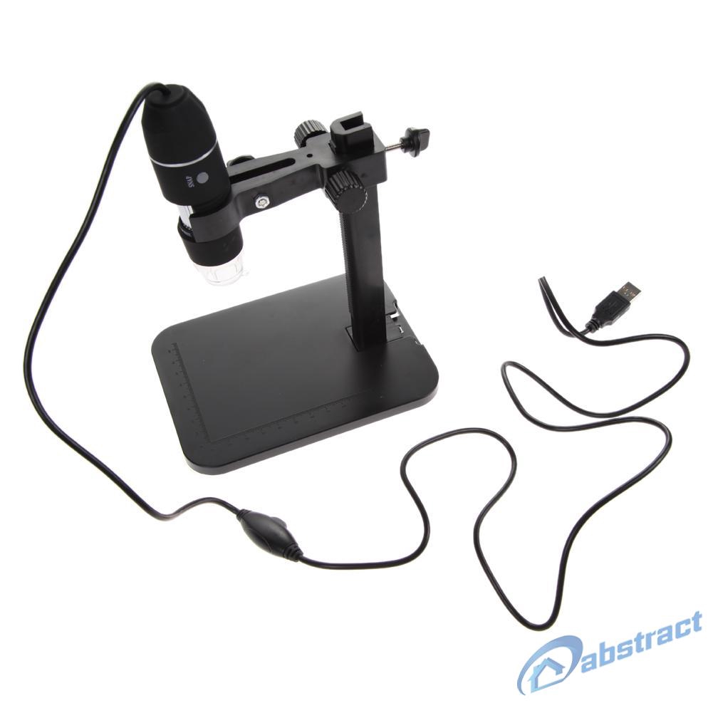 AB 1000X 8 LED 2MP USB Digital Microscope EndoscopeMagnifier Camera+Lift Stand