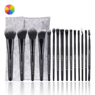 [Hàng mới về] Set cọ trang điểm tán kem nền/ tạo khối/ đánh phấn mắt kèm túi đựng tiện lợi