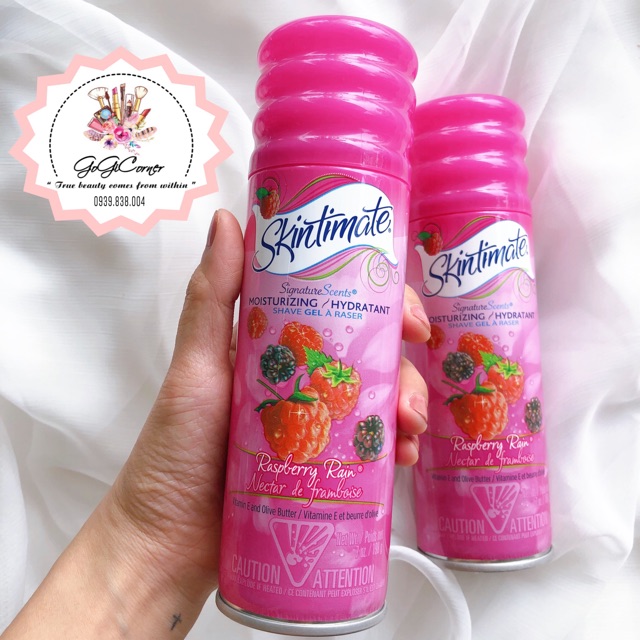 GEL BỌT CẠO LÔNG SKINTIMATE HƯƠNG RASPBERRY RAIN 198GR | BigBuy360 - bigbuy360.vn