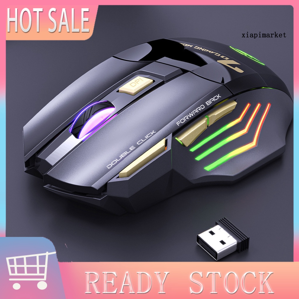 Chuột Không Dây GW-X7 7 Nút Bấm 3200DPI Sạc USB Dùng Để Chơi Game