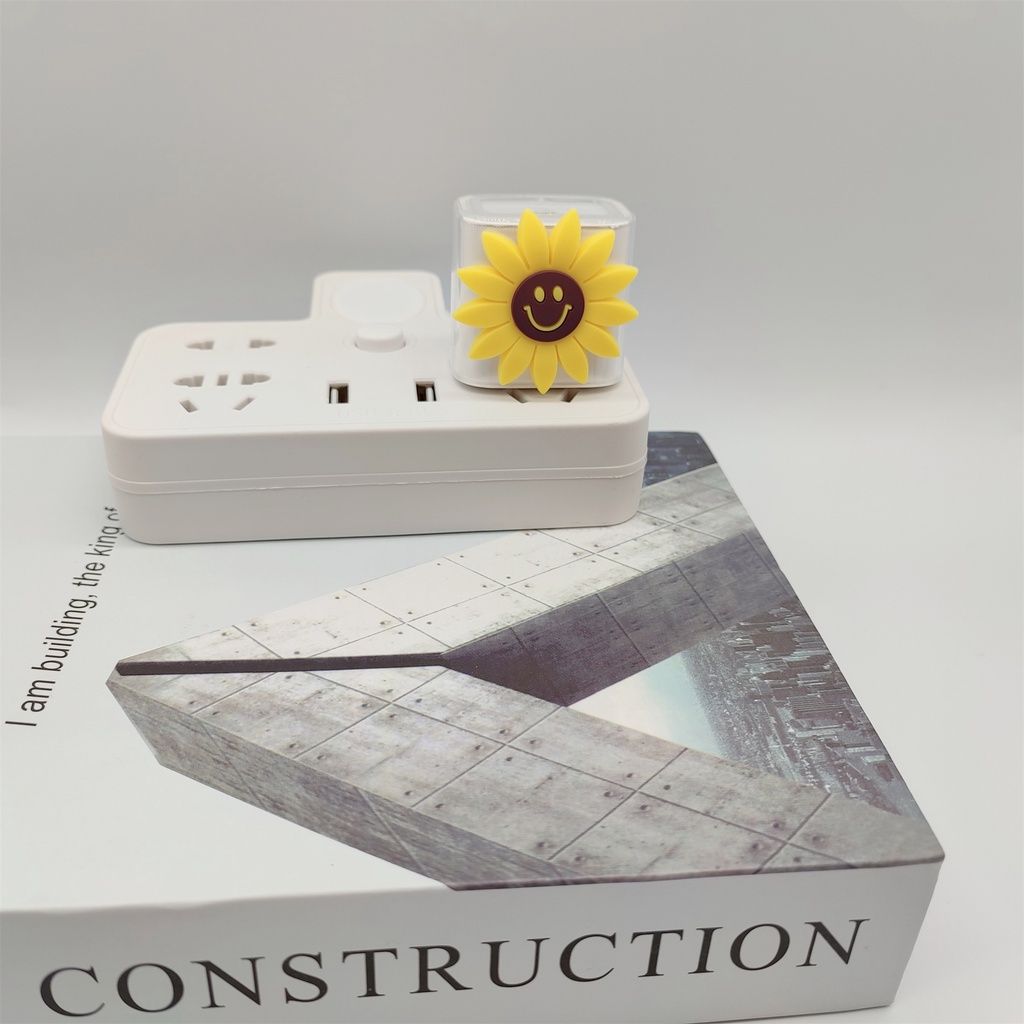 Bộ 4 Món Vỏ Silicon Chống Sốc Hình Gấu Hoạt Hình Dễ Thương Bảo Vệ Cáp Sạc Dữ Liệu Cho Apple iphone 18W/20w