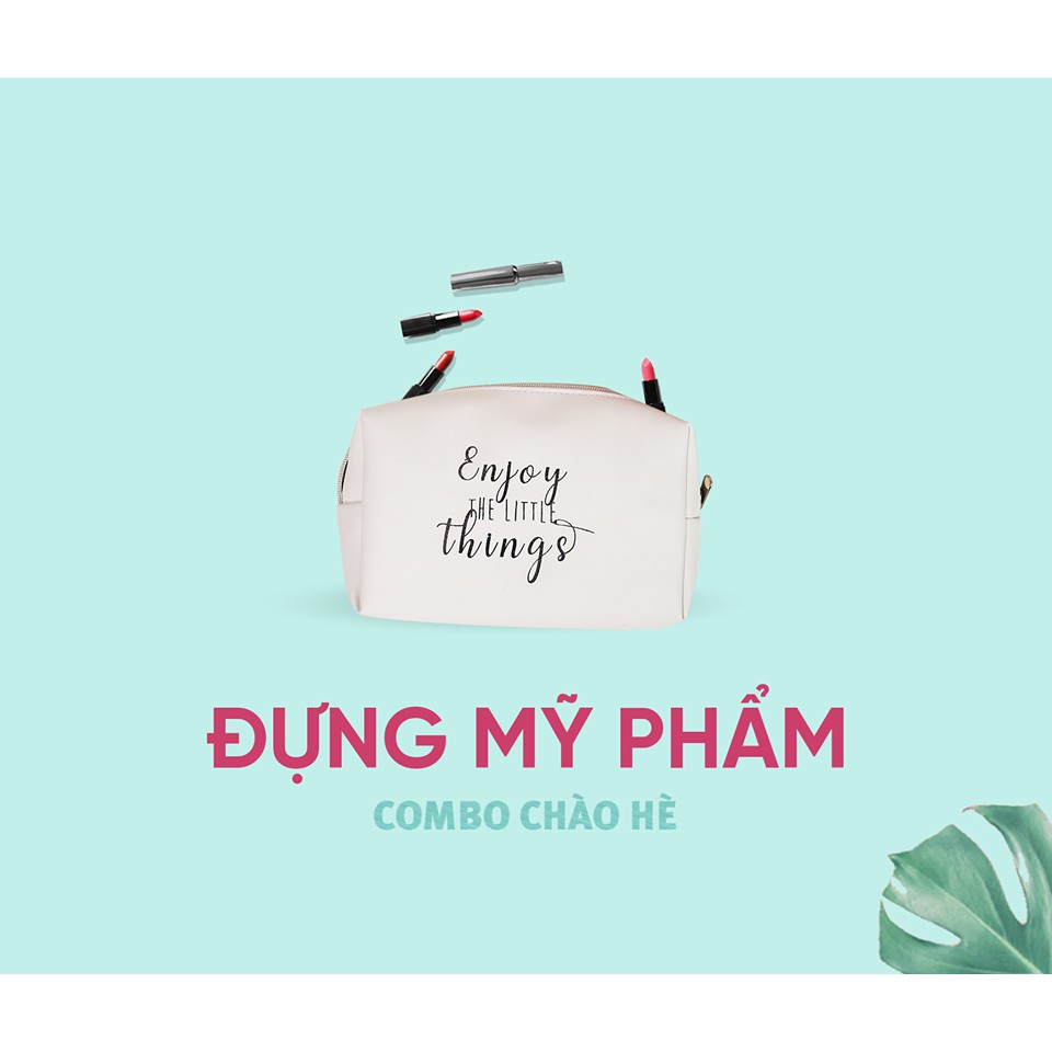 Túi đựng mỹ phẩm trong suốt Lincup đa năng cực xinh Go With The Flow chào hè sôi động