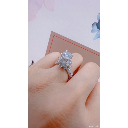 Nhẫn đá cao cz sang chảnh bạc chuẩn đẹp xuất sắc