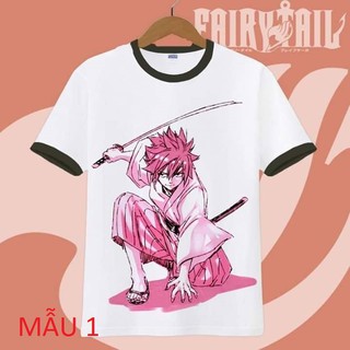 Áo Thun Tay Lửng FAIRY TAIL Giá Rẻ !!! Áo Thun Tay Lửng Natsu Anime