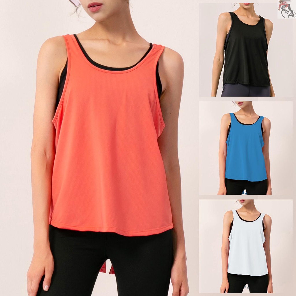 Áo Tank Top Thể Thao Sát Nách Dáng Rộng Lưng Buộc Dây Cá Tính Cho Nữ