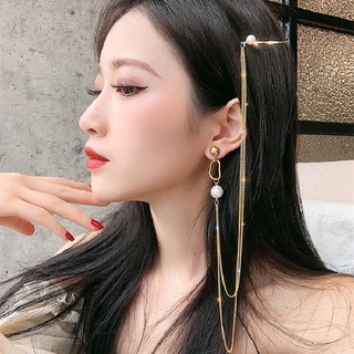 Bông tai tua rua mạ bạc đính ngọc lấp lánh