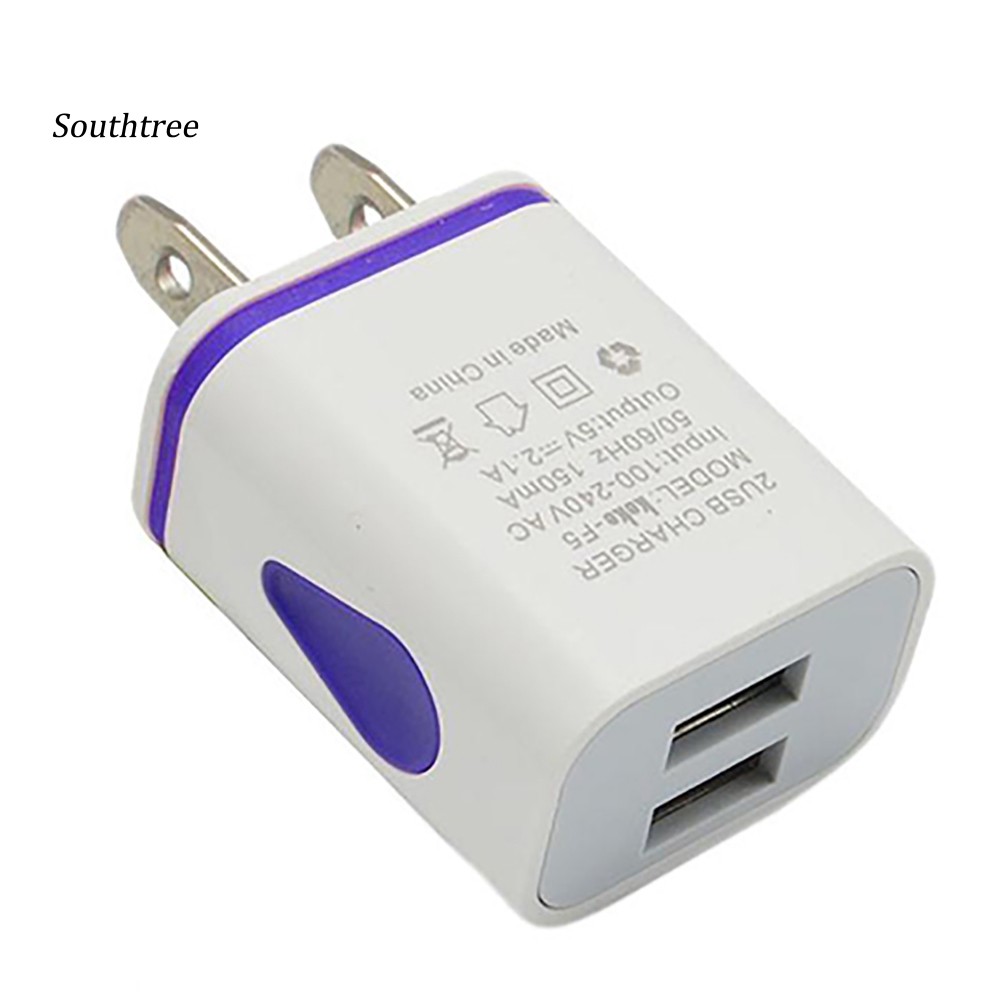 Củ sạc 2 cổng USB 5V 2.1A siêu nhanh tiện dụng