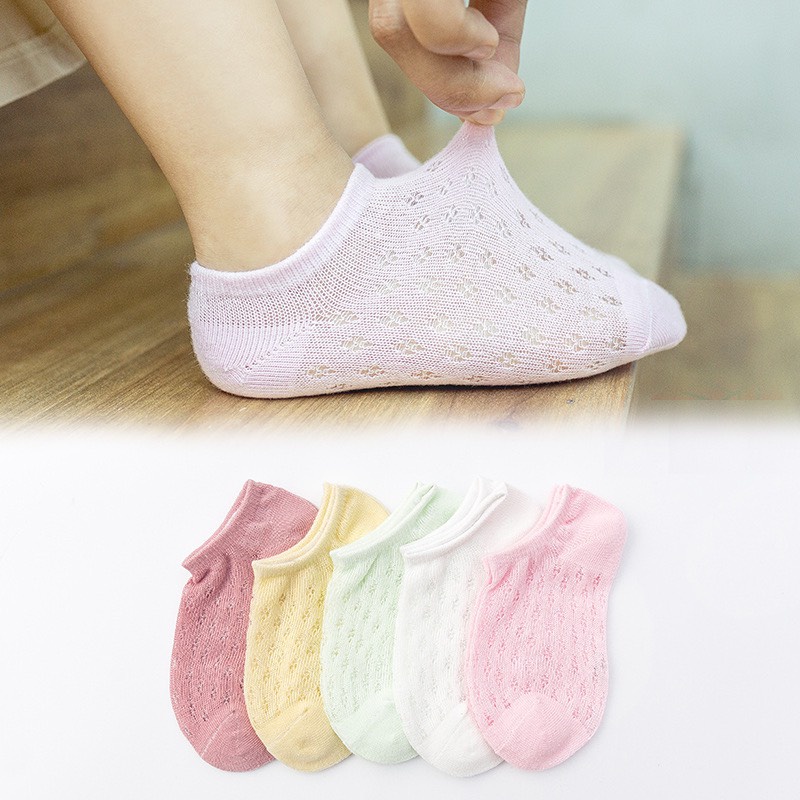 Túi Zip 5 Đôi Tất Lưới Cho Bé Dễ Thương